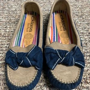 Women’s slip on shoes.